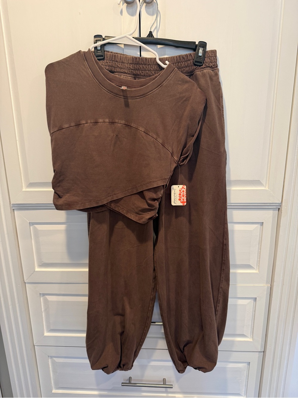 Free people hot shot crossover set. Size small. Color Dark Chocolate. - Picture 2 of 4